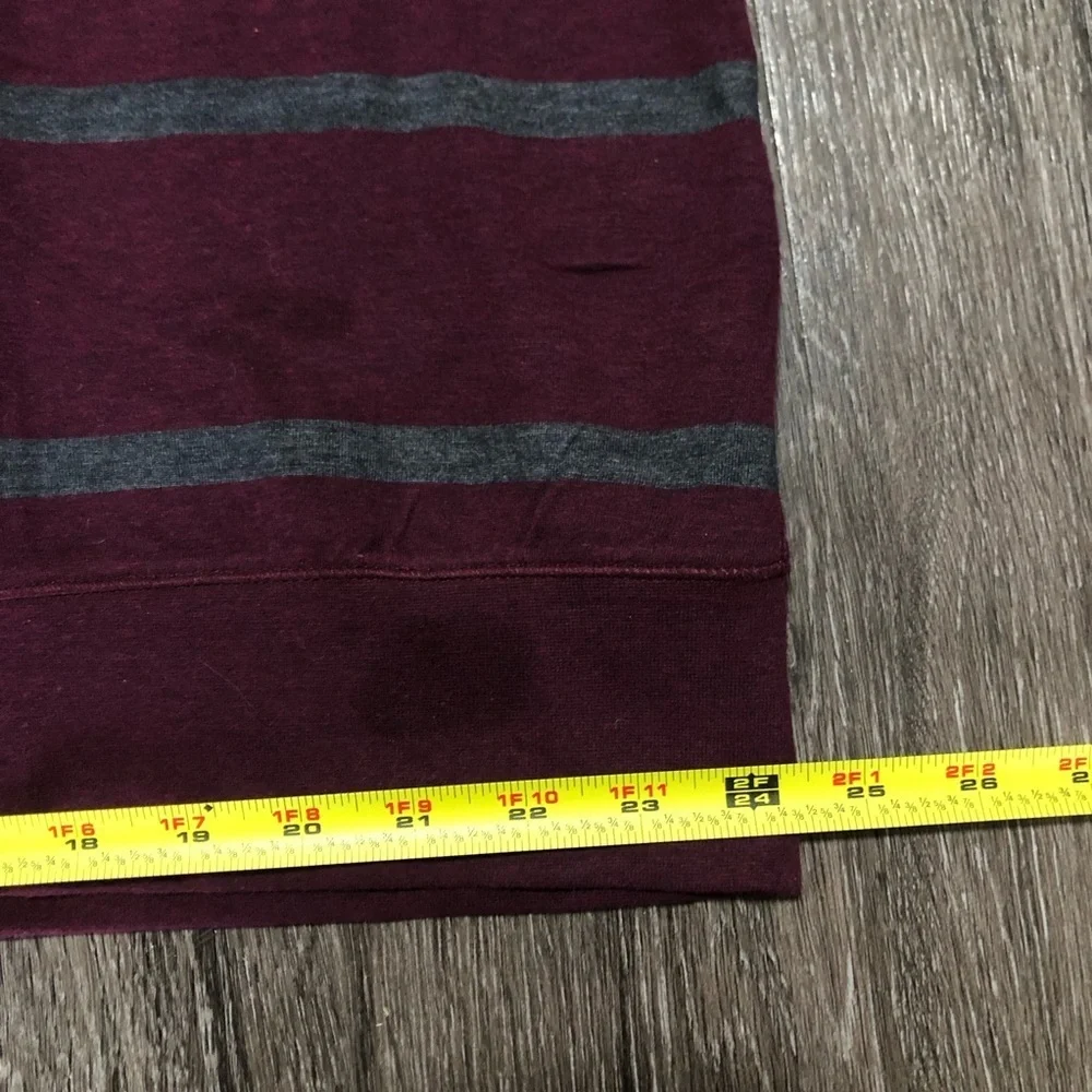 NWT Polo Ralph Lauren Men’s XXL 1/4 Zip Pullover - Maroon & Gray Striped